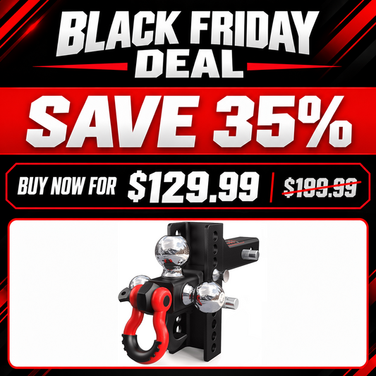 TYT Adjustable Tri-Ball Hitch for 2″ Receiver – Up to 10K GTW