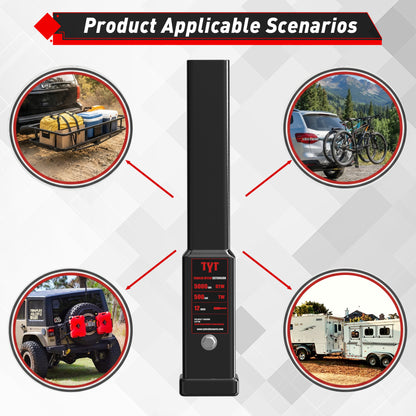 TYT 12" Trailer Hitch Extension for 2 inch Receiver Tube Extender，Includes 2 Sets of 5/8" Premium Hitch Pin, 5000 lbs GTW / 500 lbs TW - TYT4WD