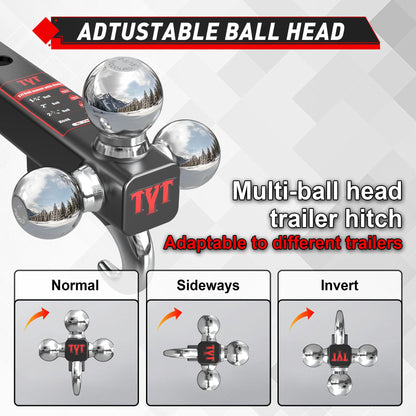 TYT Tri-Ball Mount with Tow Hook - TYT4WD