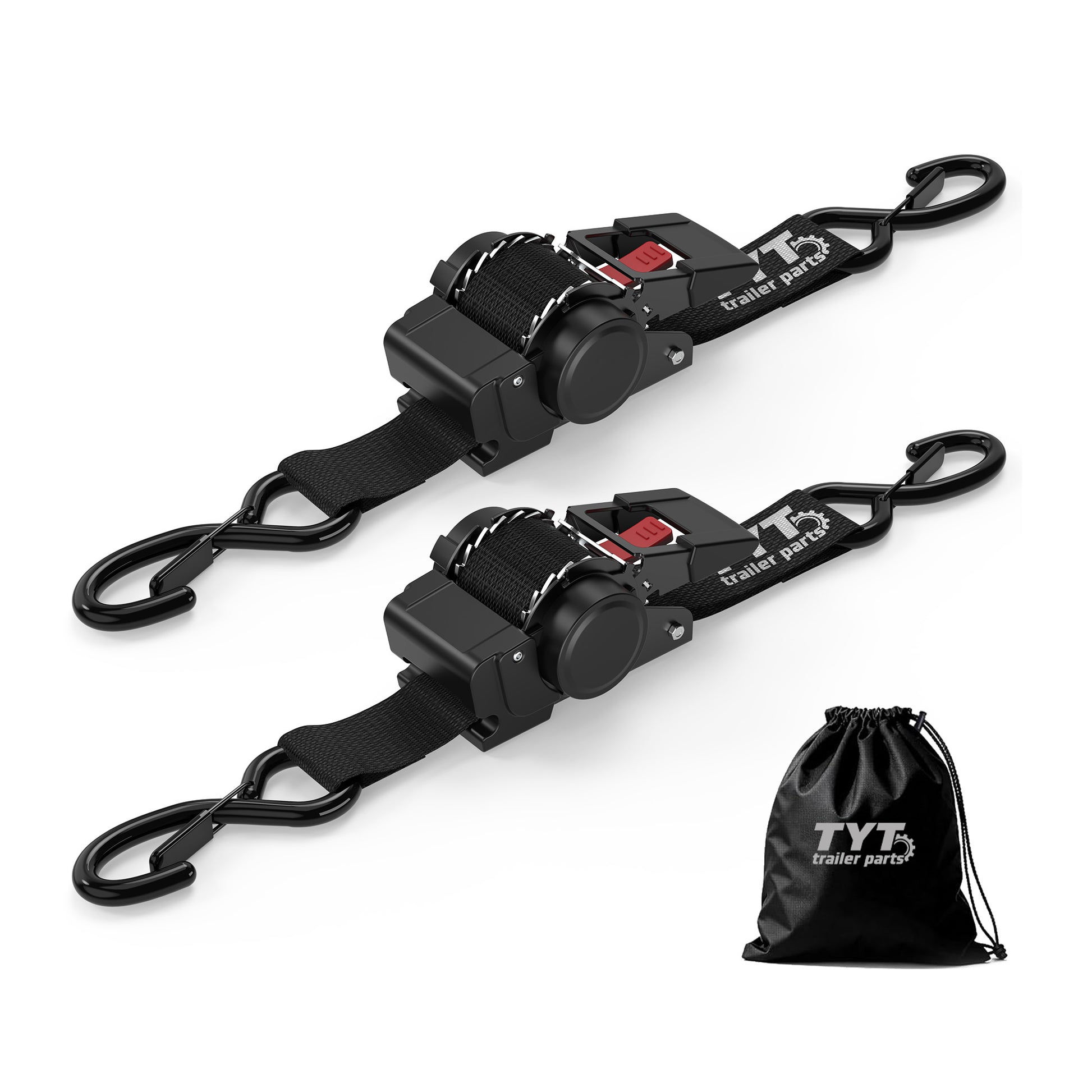 TYT 2" x 10' Retractable Ratchet Straps (2PCS) - TYT4WD