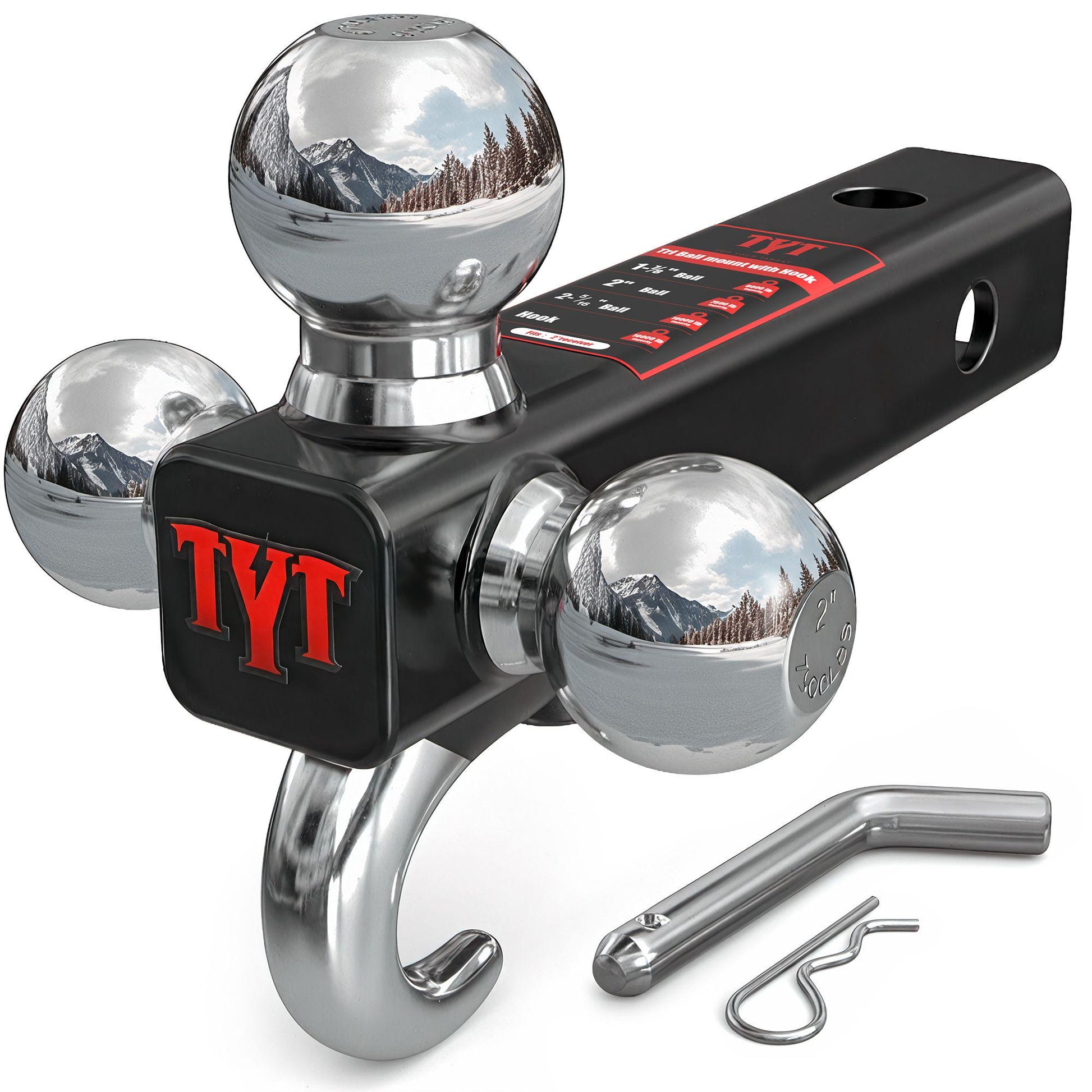 TYT Tri-Ball Mount with Tow Hook - TYT4WD