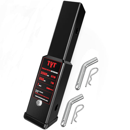 TYT 7-Inch Hitch Extender for 2" Receiver, Trailer Hitch Extension
