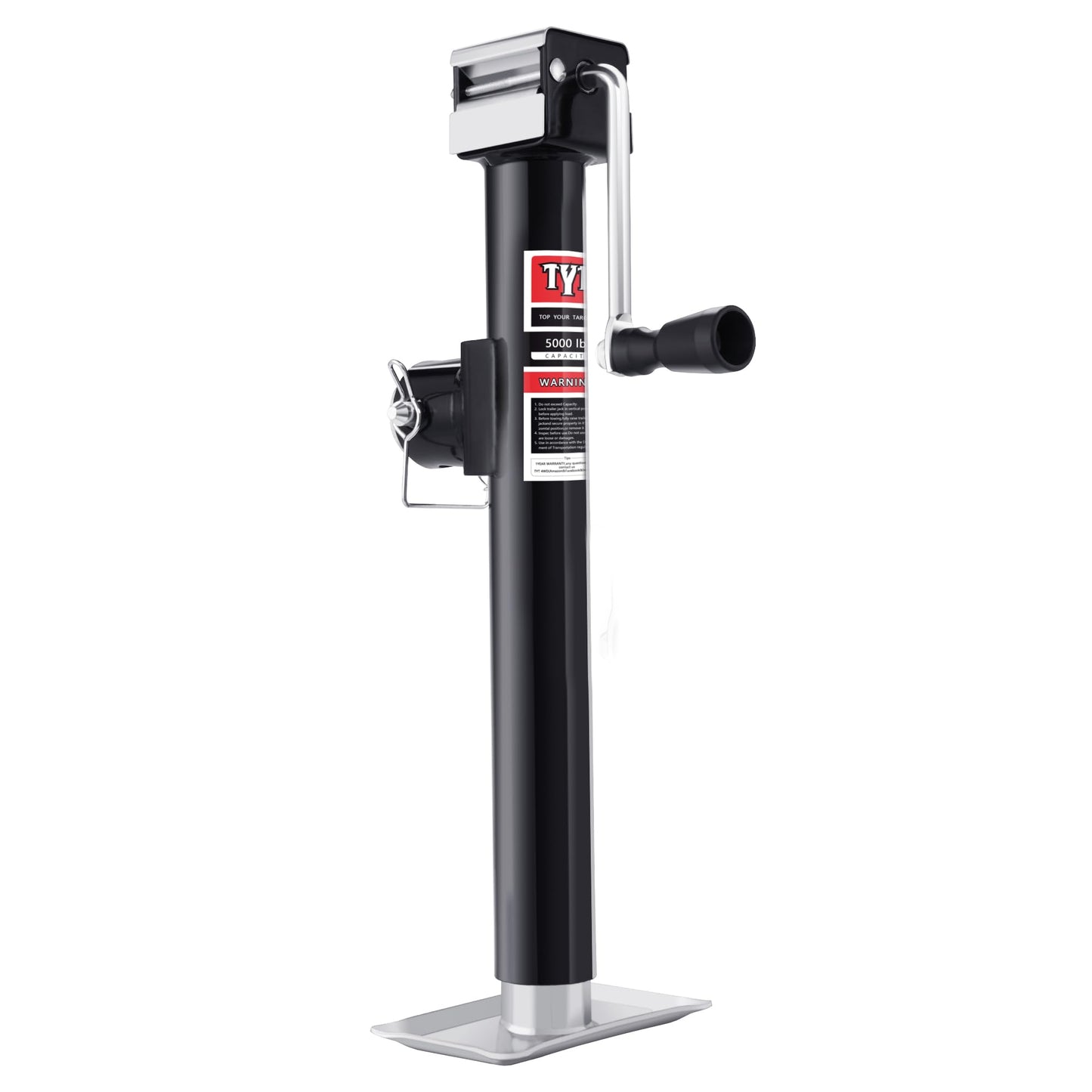 TYT 5000 lbs Weld-On Swivel Trailer Jack – 15" Lift Travel Jack - TYT4WD