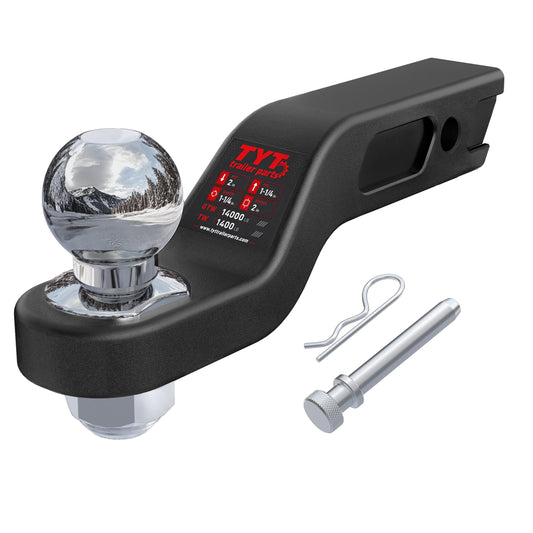 TYT 2-5/16" Ball Heavy Duty Forged Trailer Hitch Ball Mount for 2" Receiver