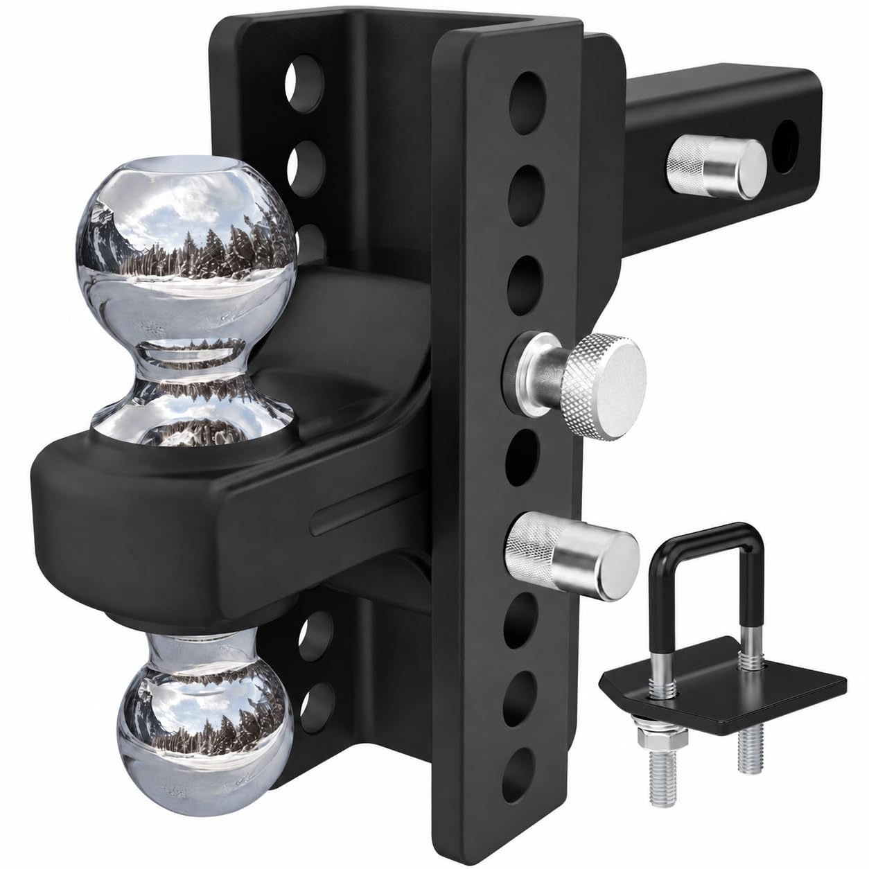 TYT Adjustable Heavy Duty Trailer Hitch Ball Mount for 2.5" Receiver - TYT4WD