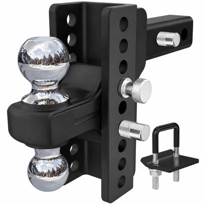 TYT Adjustable Heavy Duty Trailer Hitch Ball Mount for 2.5" Receiver - TYT4WD