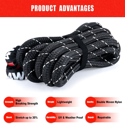 TYT 48.5K Kinetic Recovery Rope Kit – Black