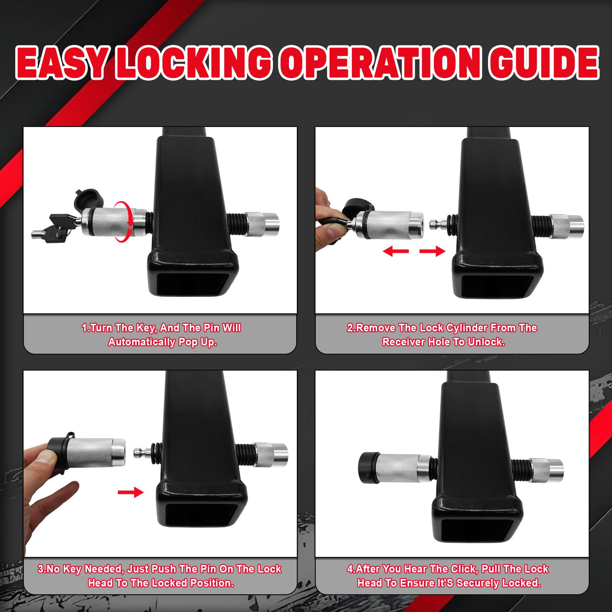 TYT Trailer Hitch Lock(Silver)