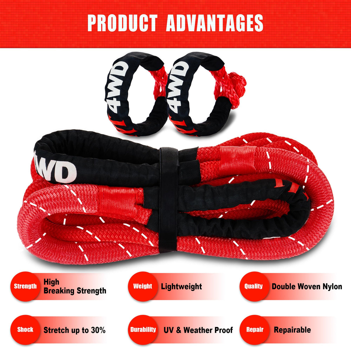 TYT Kinetic Recovery Rope Kit – Black