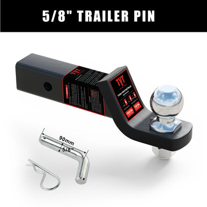TYT Trailer Hitch Ball Mount with 2 Inch Ball -2 Inch Drop Hitch - TYT4WD