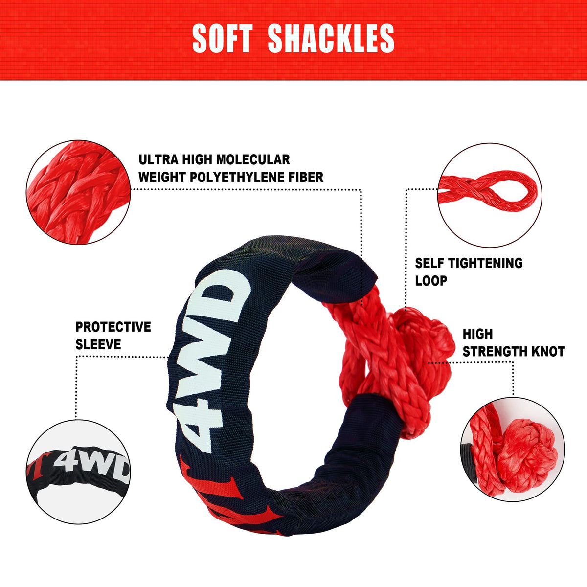 TYT Kinetic Recovery Rope – Red