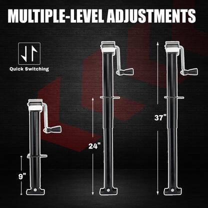 TYT A-Frame Trailer Jack, 5000lbs Capacity Side Wind Trailer Jack with Foot Plate, 15" Vertical Travel Heavy Duty Trailer Jack for Trailer, Utility Trailer, Yacht Trailer, Camper - TYT4WD