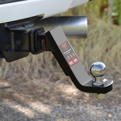 TYT Trailer Hitch Ball Mount Kit, 6-Inch Drop, Fits 2-Inch Receiver, 2-Inch Trailer Ball with 5/8" Hitch Pin Clip - TYT4WD