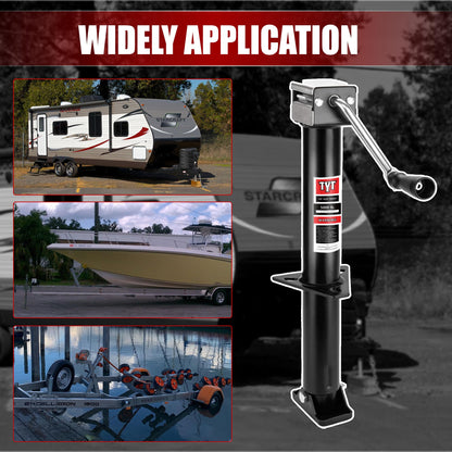 TYT A-Frame Trailer Jack, 5000lbs Capacity Side Wind Trailer Jack with Foot Plate, 15" Vertical Travel Heavy Duty Trailer Jack for Trailer, Utility Trailer, Yacht Trailer, Camper - TYT4WD