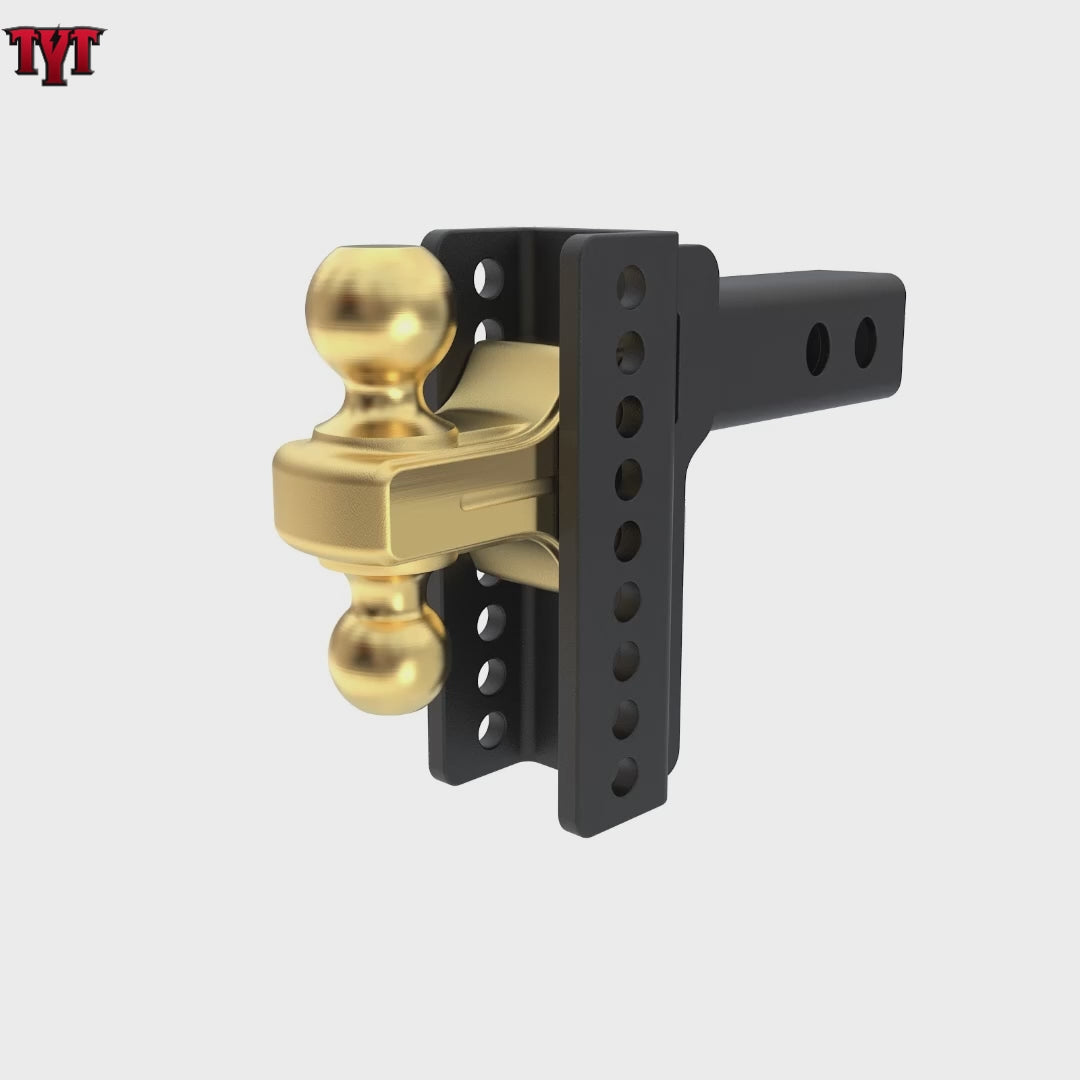 TYT 22K Heavy-Duty Adjustable Dual-Ball Hitch for 2.5″ Receiver